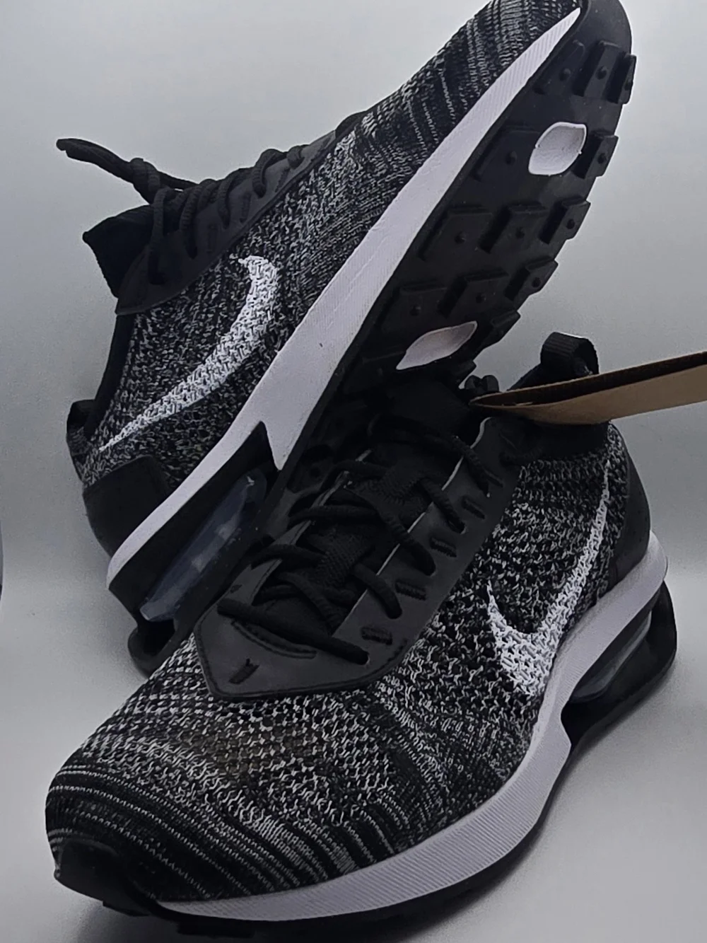 Nike Men’s Air Max Flyknit Racer Sneaker with Swoosh Mens 7.5 Womens 9